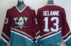 NHL Anaheim Ducks #13 Teemu Selanne Red CCM Throwback Stitched Jerseys