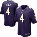 Mens Nike Baltimore Ravens #4 Sam Koch Game Purple Team Color NFL Jersey