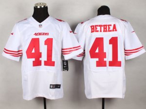 Nike San Francisco 49ers #41 Antoine Bethea white Jerseys(Elite)