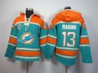 Nike jerseys Miami Dolphins #13 Marino green-orange[pullover hooded sweatshirt]