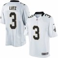 Men's Nike New Orleans Saints #3 Will Lutz Limited White NFL Jersey