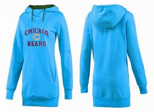 Women Chicago bears Logo Pullover Hoodie-043