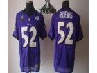 2013 Nike Super Bowl XLVII Baltimore Ravens #52 Ray Lewis purple[With Hall of Fame 50th Patch Elite]