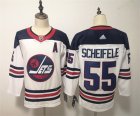 Winnipeg Jets #55 Mark Sceifele White Breakaway Heritage Adidas Jersey