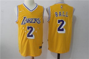 NEW Los Angeles Laker #2 Lonzo Ball Purple Number Nike Jersey