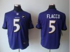 Nike Baltimore Ravens #5 Joe Flacco PURPLE jerseys[Limited Art Patch]