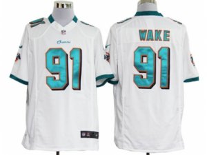 Nike NFL Miami Dolphins #91 Cameron Wake White Game Jerseys