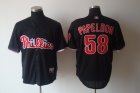 mlb philadephia phillies #58 papelbon black