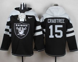 Nike Oakland Raiders #15 Michael Crabtree Black Player Pullover Hoodie