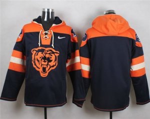 Nike Chicago Bears Blank Navy Blue Player Pullover Hoodie