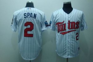 mlb minnesota twins #2 span white(blue strip)