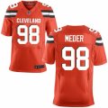 Mens Nike Cleveland Browns #98 Jamie Meder Elite Orange Alternate NFL Jersey