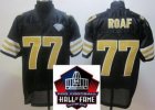 2012 Hall of Fame New Orleans Saints #77 Roaf Throwback Black
