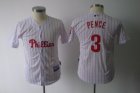 youth mlb philadelphia phillies #3 pence white[red strip]