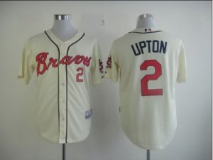 mlb jerseys atlanta braves #2 upton cream