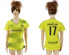 2017-18 Dortmund 17 AUBAMEYANG Home Women Soccer Jersey