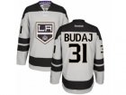 Mens Reebok Los Angeles Kings #31 Peter Budaj Authentic Gray Alternate NHL Jersey