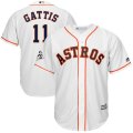 Mens Houston Astros #11 Evan Gattis White 2017 World Series Bound Cool Base Player Jersey