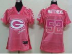 Nike Womens Green Bay Packers #52 Matthews Pink Jerseys