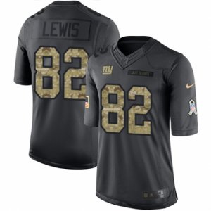 Mens Nike New York Giants #82 Roger Lewis Limited Black 2016 Salute to Service NFL Jersey