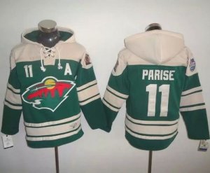 Minnesota Wild #11 Zach Parise Green 2016 Stadium Series NHL Hoodie