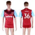 2017-18 West Ham United 36 QUINA Home Thailand Soccer Jersey