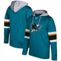 Mens San Jose Sharks Adidas Blue Silver Jersey Pullover Hoodie