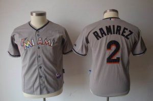 Youth mlb Florida Marlins #2 Ramirez Grey