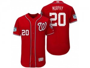 Mens Washington Nationals #20 Daniel Murphy 2017 Spring Training Flex Base Authentic Collection Stitched Baseball Jersey