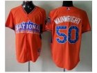 mlb 2013 all star jerseys st.louis cardinals #50 wainwright orange