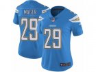 Women Nike Los Angeles Chargers #29 Craig Mager Vapor Untouchable Limited Electric Blue Alternate NFL Jersey
