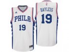 Men Philadelphia 76ers #19 Jerryd Bayless Home White New Swingman Jersey