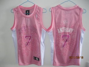 women nba new york knicks #7 anthony pink