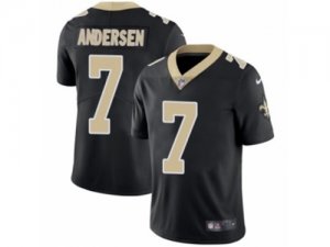 Mens Nike New Orleans Saints #7 Morten Andersen Vapor Untouchable Limited Black Team Color NFL Jersey