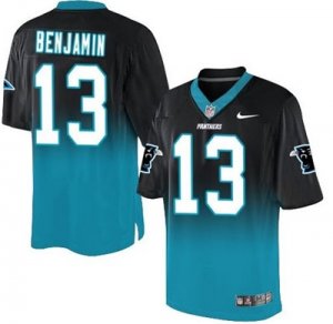 Nike Carolina Panthers #13 Kelvin Benjamin BlackBlue Men Stitched NFL Elite Fadeaway Fashion Jersey