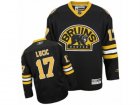 Mens Reebok Boston Bruins #17 Milan Lucic Authentic Black Third NHL Jersey