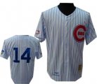 mlb chicago cubs #14 m&n white(blue strip)