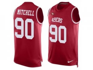 Nike San Francisco 49ers #90 Earl Mitchell Limited Red Player Name & Number Tank Top NFL Jersey