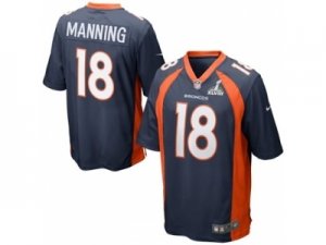 Nike denver broncos #18 peyton manning blue[2014 Super Bowl XLVIII Elite]