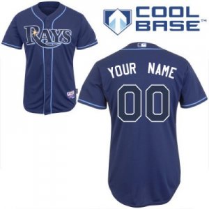 Customized Tampa Bay Rays Jersey Blue Cool Base Baseball