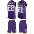 Mens Nike Minnesota Vikings #22 Harrison Smith Limited Purple Tank Top Suit NFL Jersey