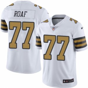 Mens Nike New Orleans Saints #77 Willie Roaf Limited White Rush NFL Jersey