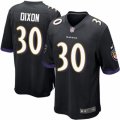 Mens Nike Baltimore Ravens #30 Kenneth Dixon Game Black Alternate NFL Jersey