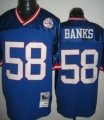 nfl New York Giants #58 Banks Throwback blue