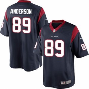 Mens Nike Houston Texans #89 Stephen Anderson Limited Navy Blue Team Color NFL Jersey