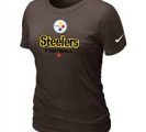 Women Pittsburgh Steelers Brown T-Shirt