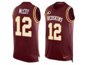 Mens Nike Washington Redskins #12 Colt McCoy Limited Red Player Name & Number Tank Top NFL Jersey