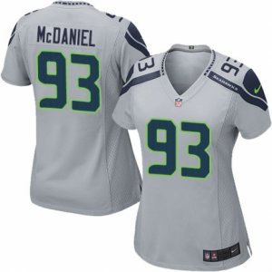 Women\'s Nike Seattle Seahawks #93 Tony McDaniel Limited Grey Alternate NFL Jersey