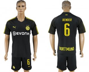 2017-18 Dortmund 6 BENDER Away Soccer Jersey