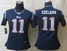 Women Nike New England Patriots #11 Edelman blue Jerseys